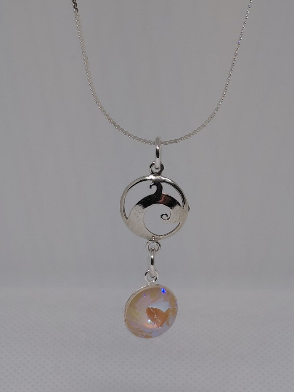 Artisan Handcrafted Swarovski Crystal and Sterling Silver 24-inch Necklace